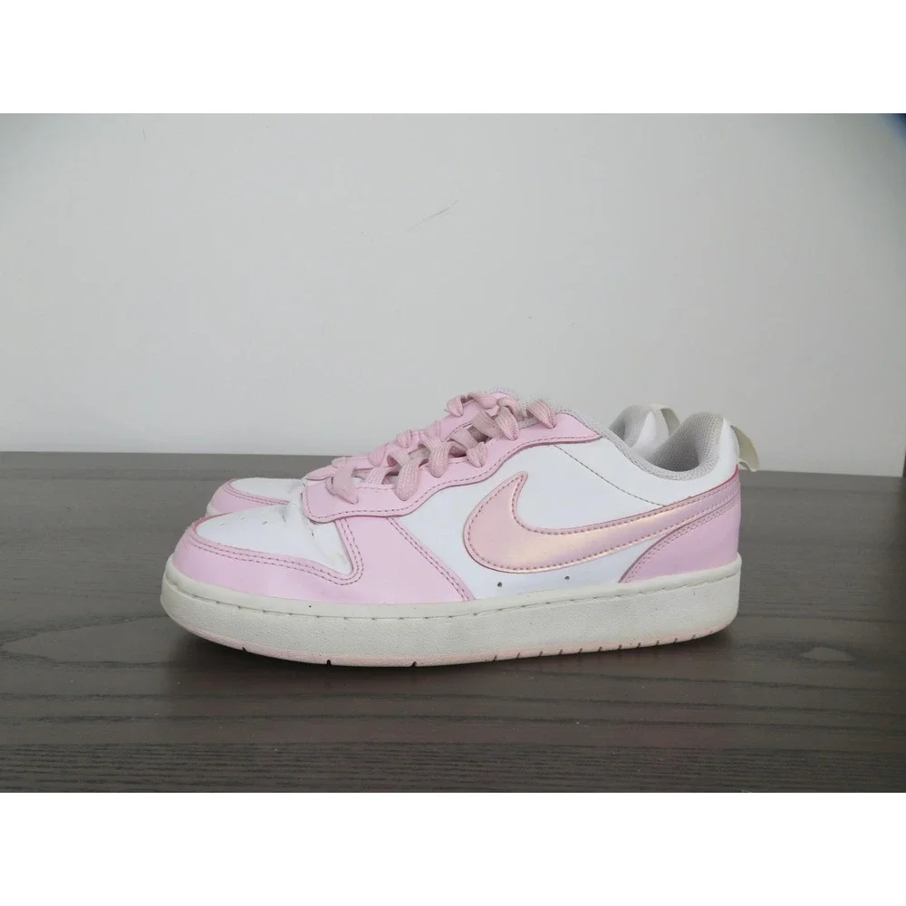 Nike Court Borough Low 2 Shoes Youth 7Y Girls Walking Sneakers Kids DQ0492-100